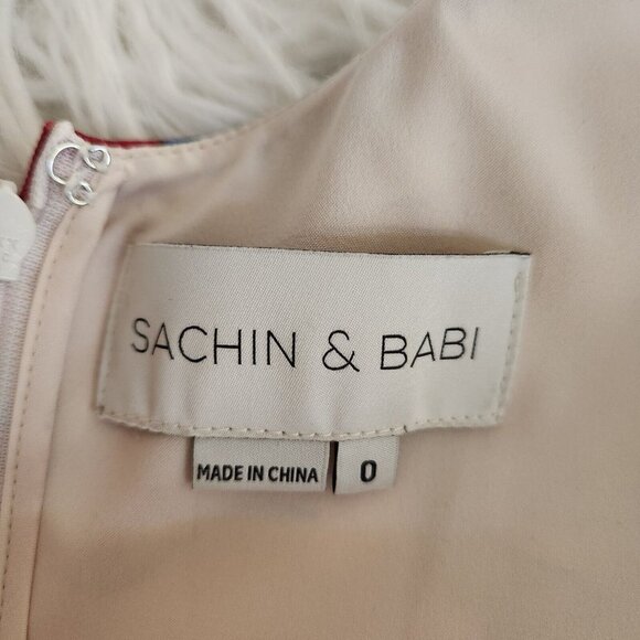 Sachin & Babi Hemuskudar Floral Tassel Short-Sleeve Cocktail Sheath Dress Size 0 - Picture 7 of 16